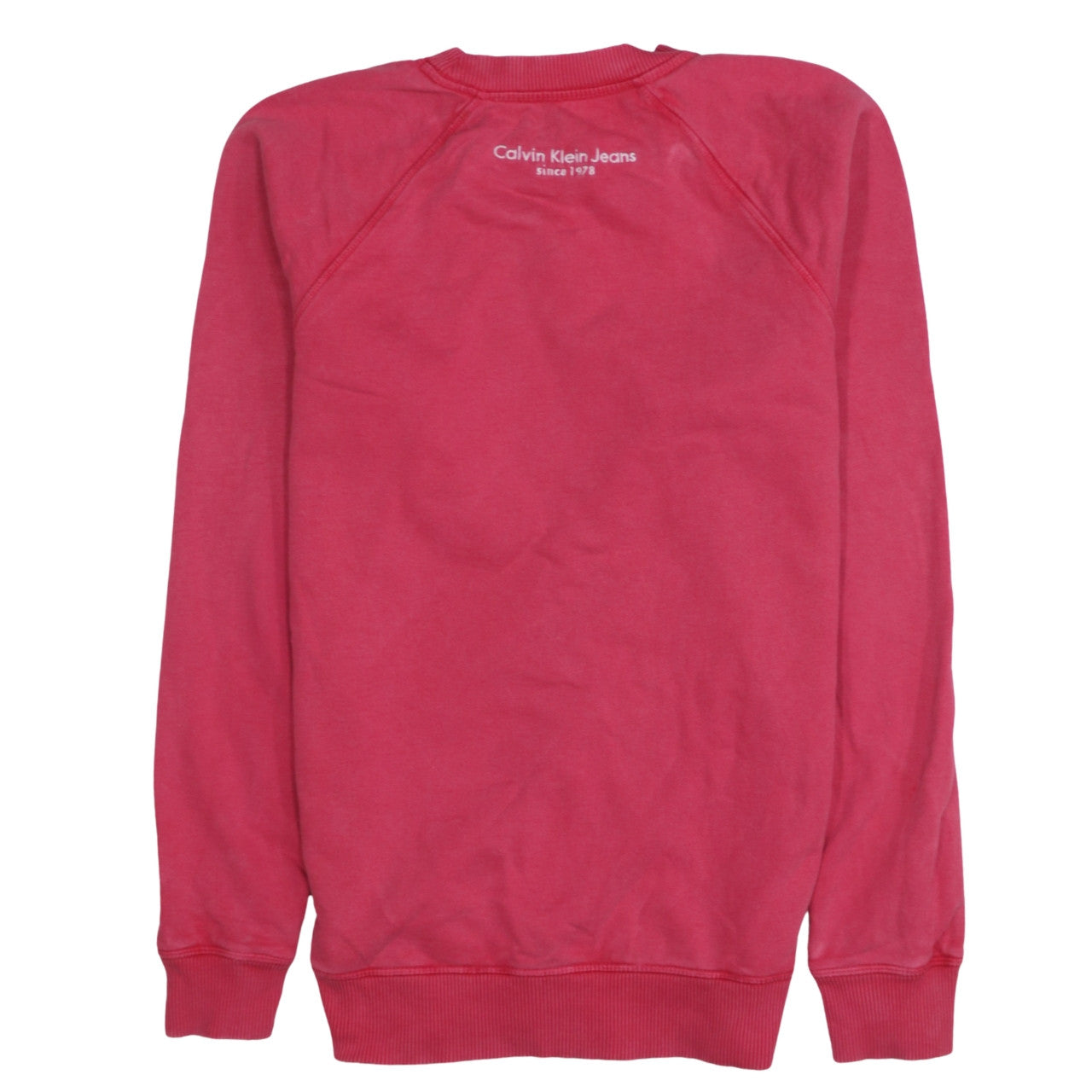 Calvin Klein Jeans Men's Pink Regular Fit Cotton Sweatshirt S