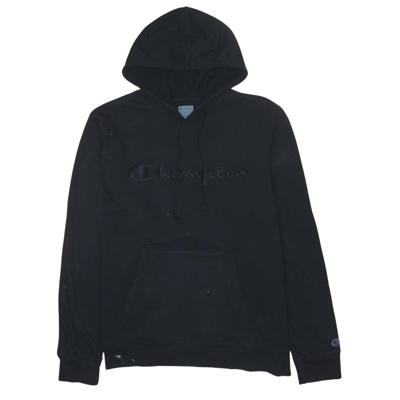 Champion Men’s Black Pullover Hoodie XL Embroidered Logo Fleece