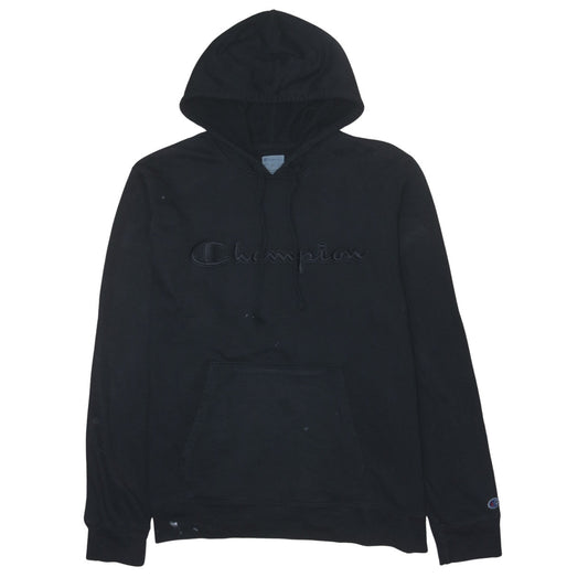 Champion Men’s Black Pullover Hoodie XL Embroidered Logo Fleece