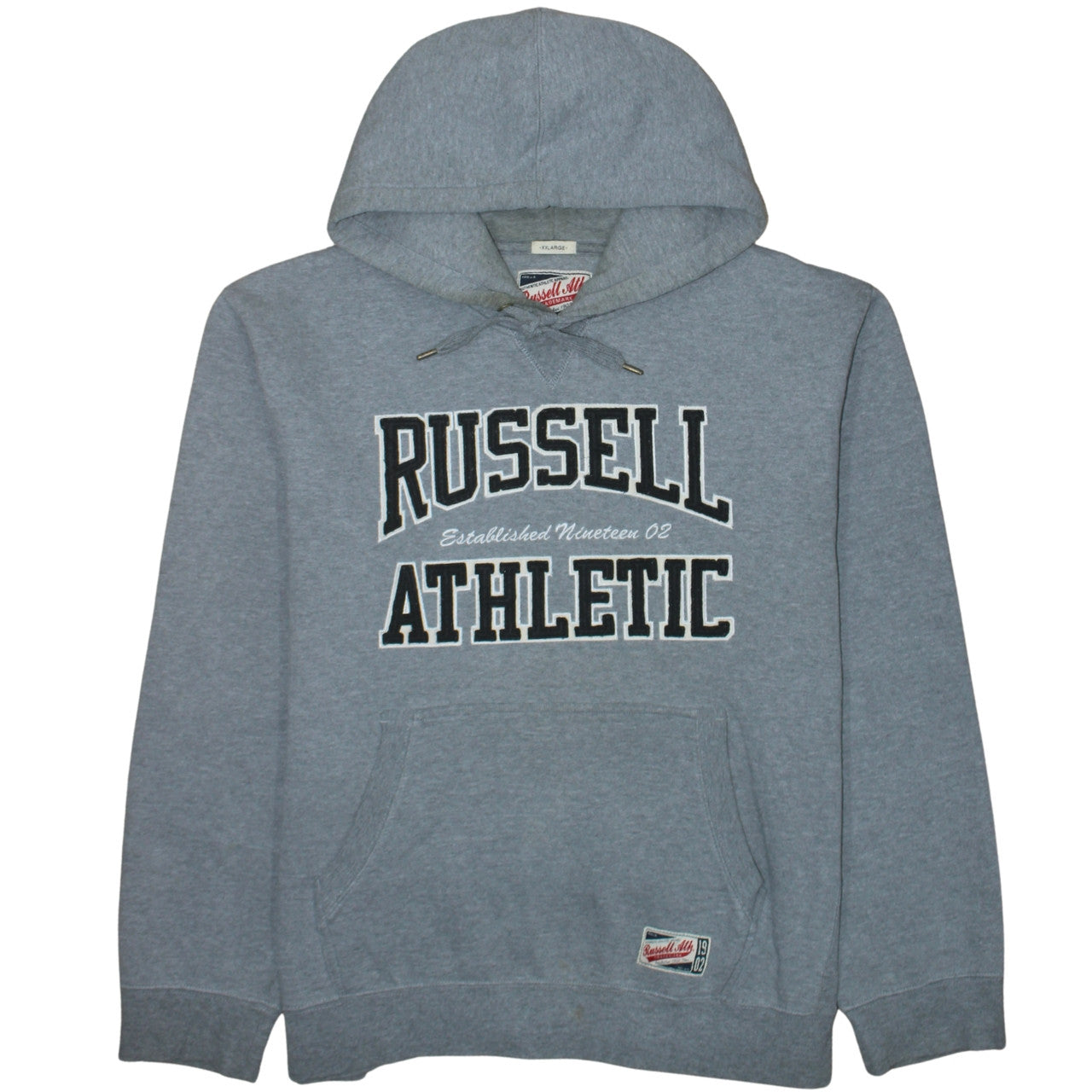 Russell Athletic Mens Grey 2XL Pullover Hoodie College Style