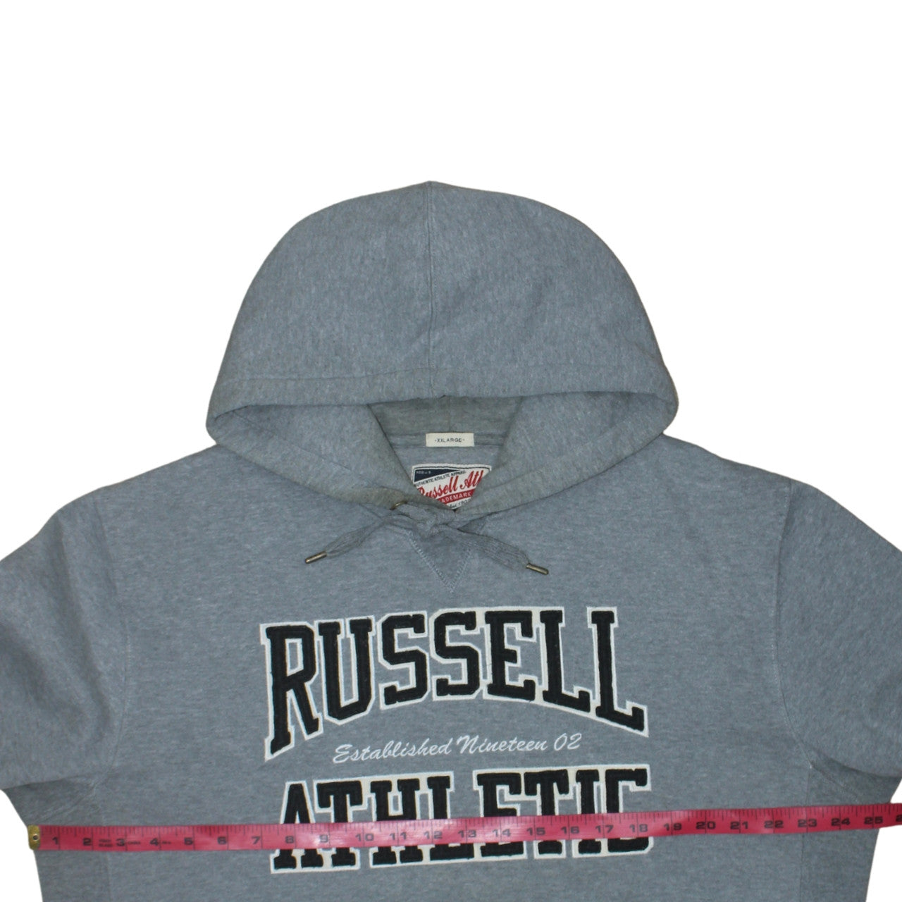 Russell Athletic Mens Grey 2XL Pullover Hoodie College Style
