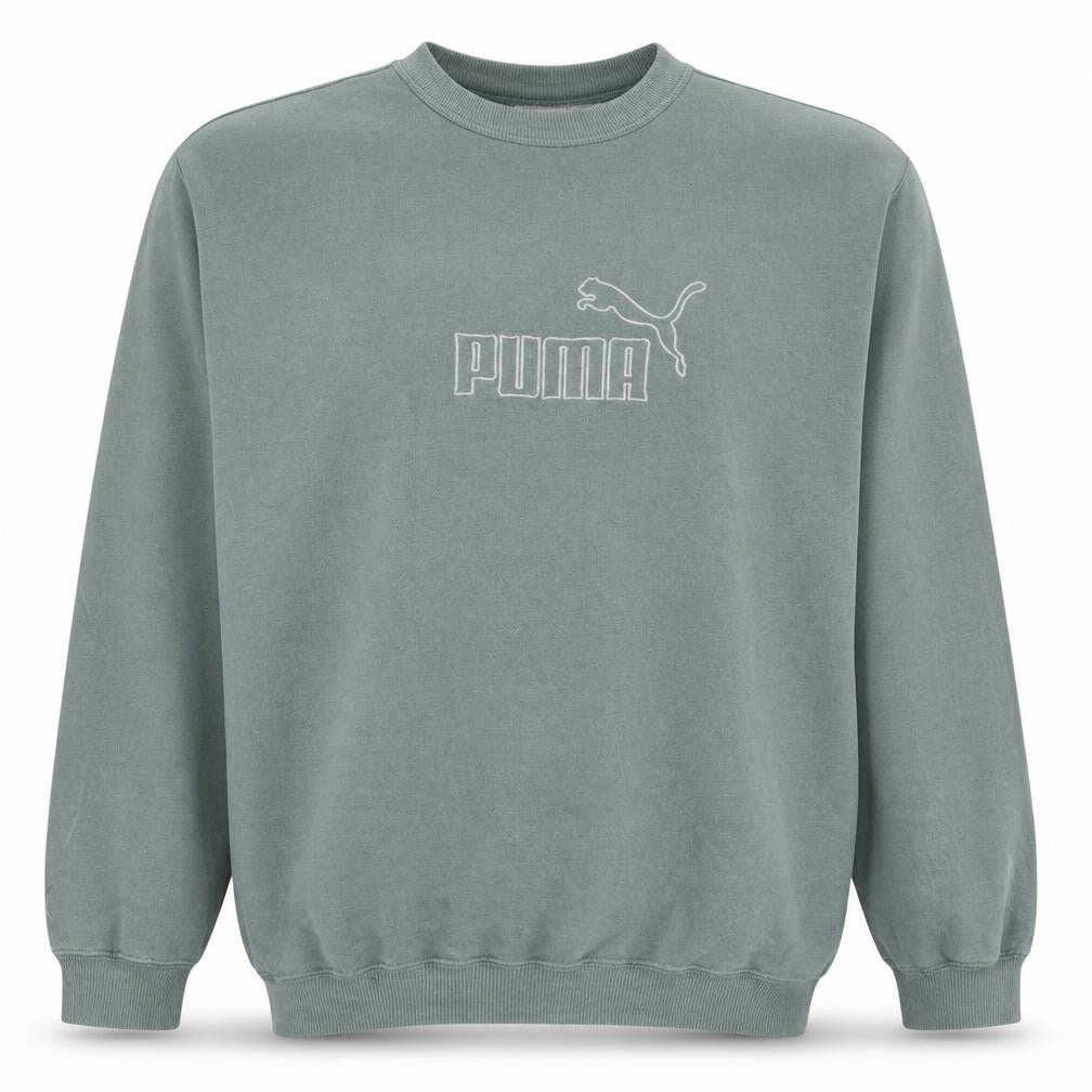 Puma Men's Green XL Crew Neck Pullover Sweatshirt