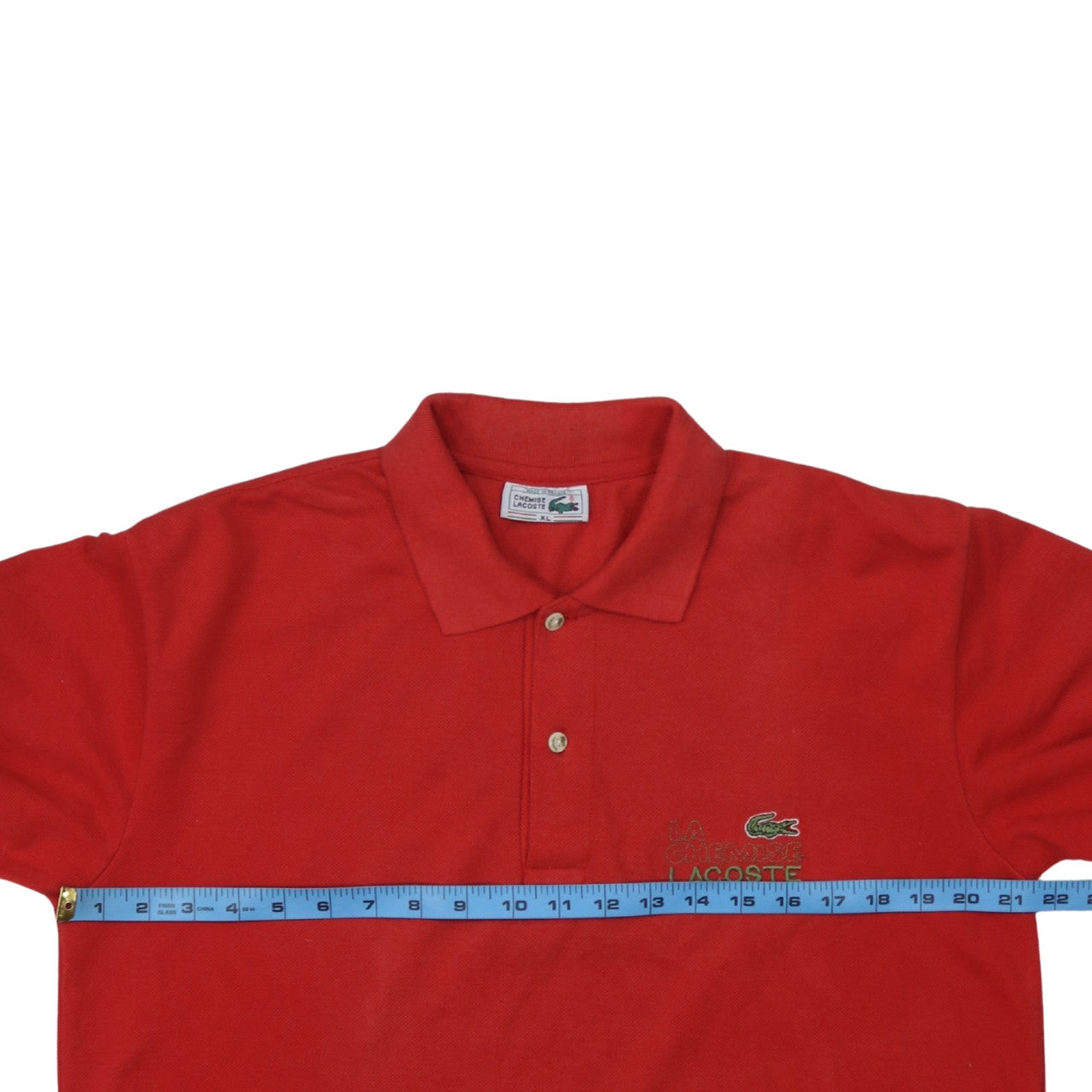 Lacoste Mens Red Long Sleeve Collared Cotton Polo Shirt XL