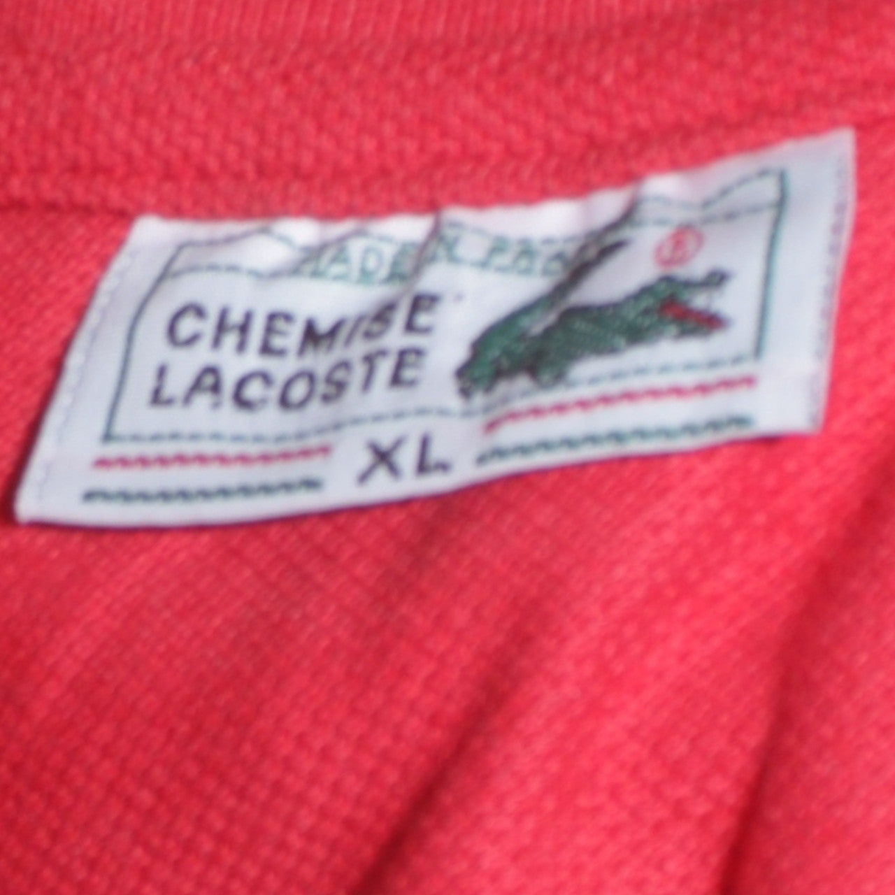 Lacoste Mens Red Long Sleeve Collared Cotton Polo Shirt XL