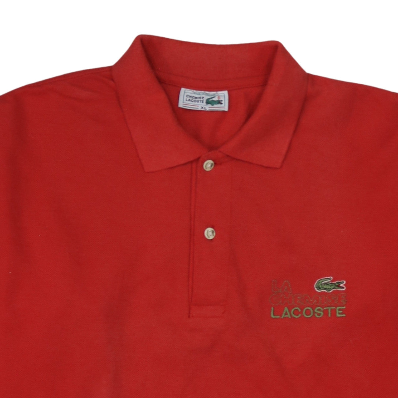 Lacoste Mens Red Long Sleeve Collared Cotton Polo Shirt XL
