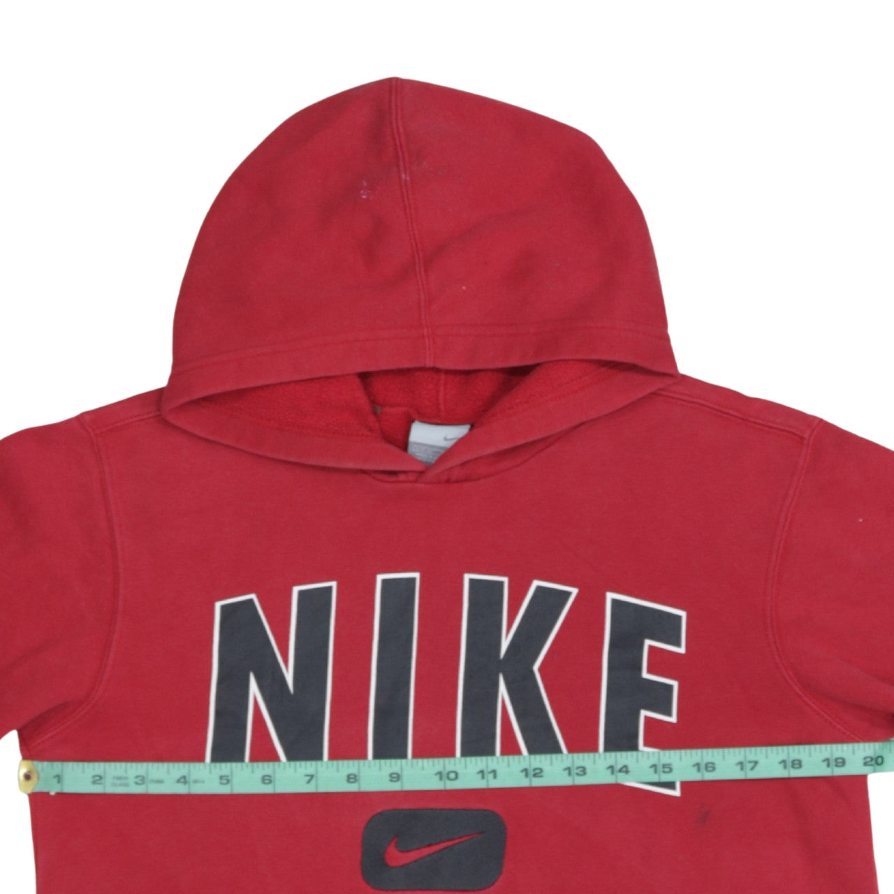 Nike Teens Red Pullover Hoodie Sweatshirt Size L Logo Print