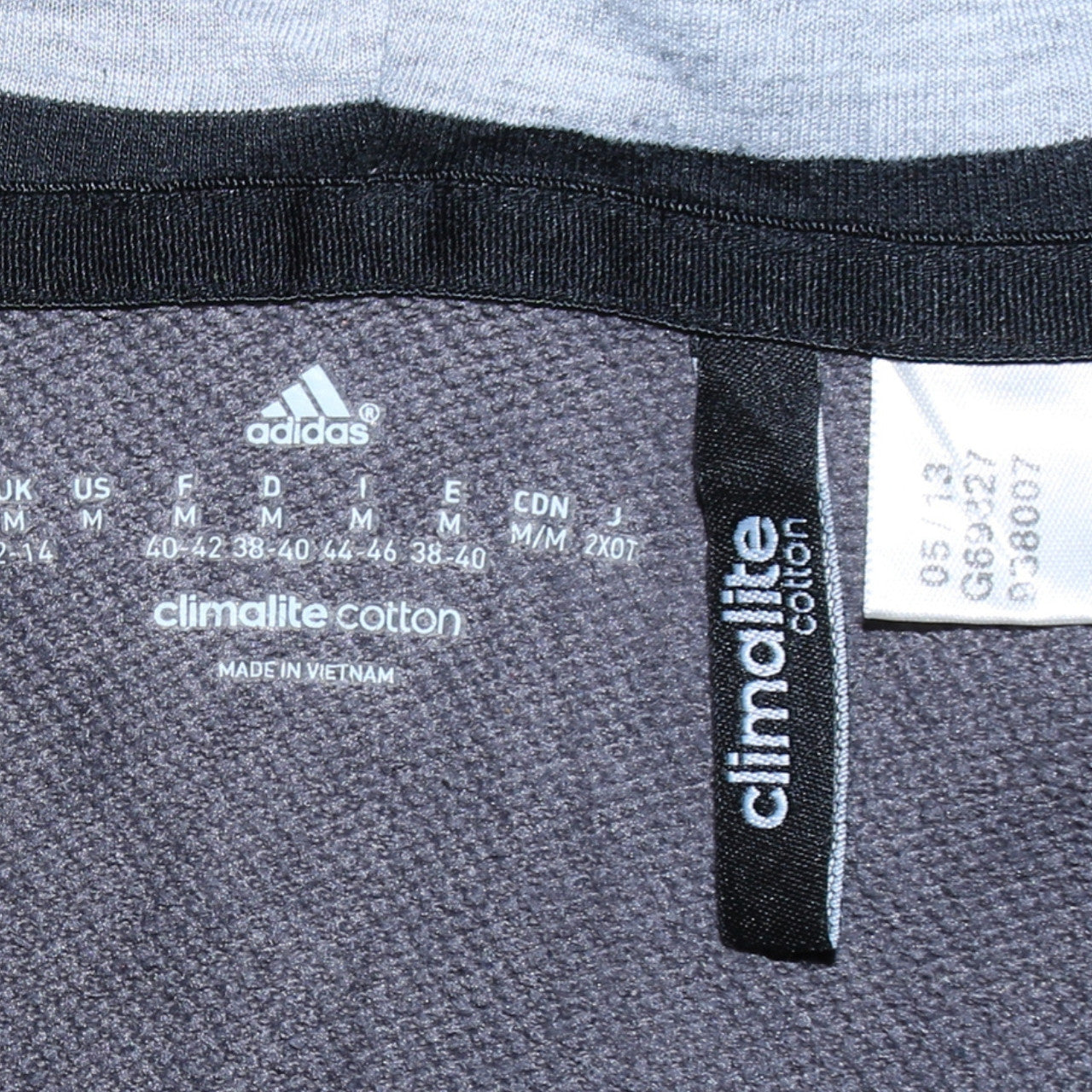 adidas Womens Brown Hoodie Size M Climailte Cotton 1/2 Zip Casual Sportswear