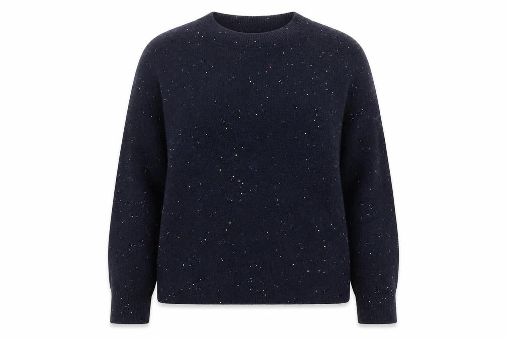 Crew Clothing Women’s Black Sequin Pullover Jumper Size 18