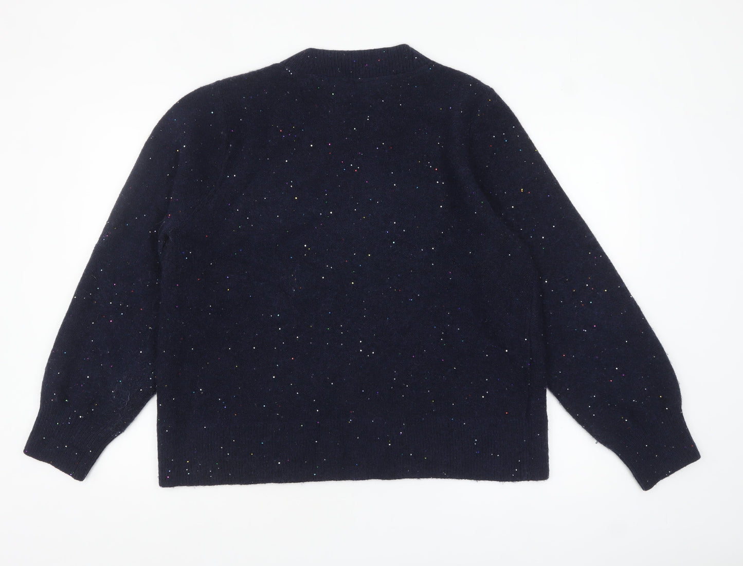 Crew Clothing Women’s Black Sequin Pullover Jumper Size 18