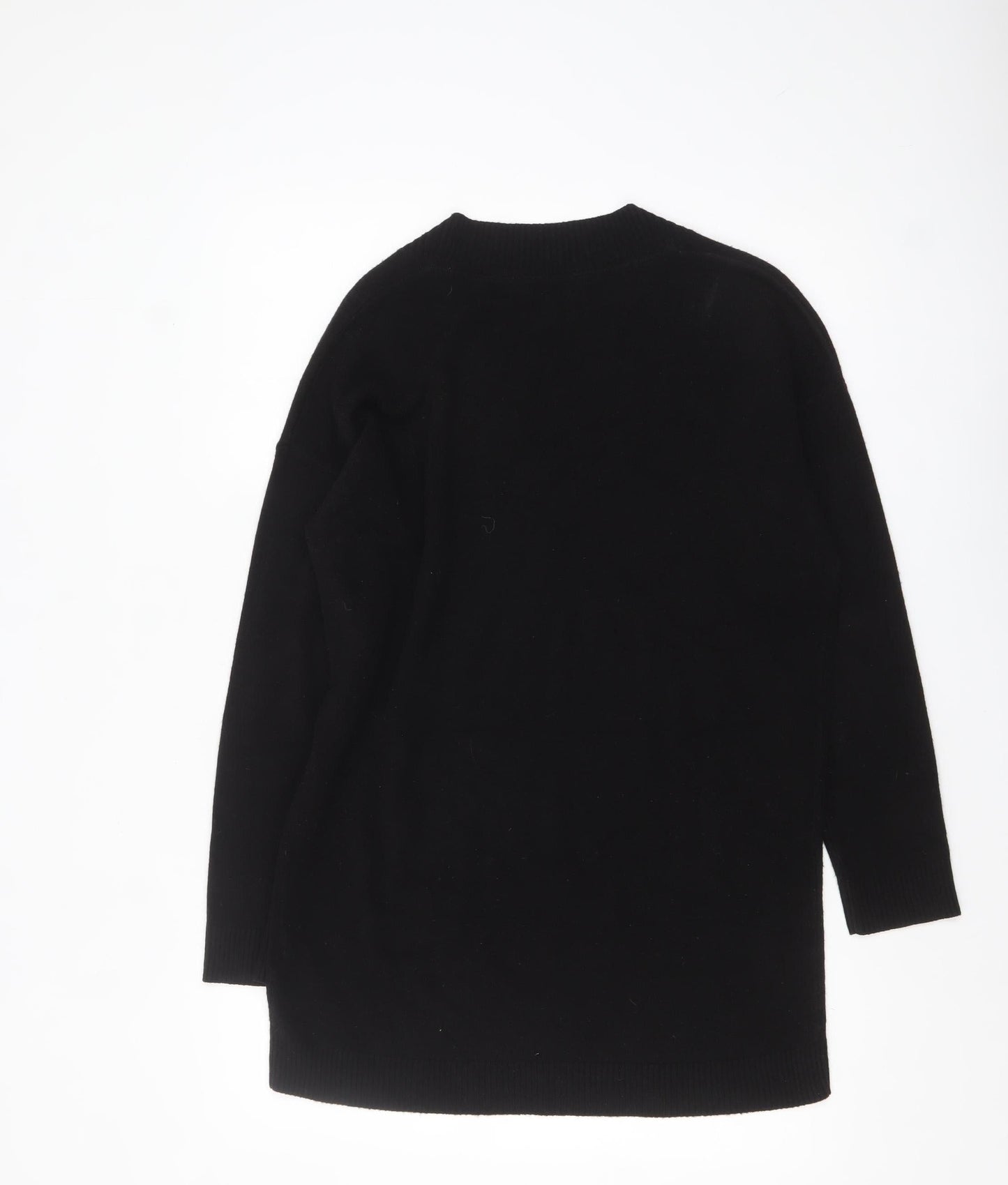 Principles Womens Black V-Neck Long Sleeve Knit Jumper Size 12