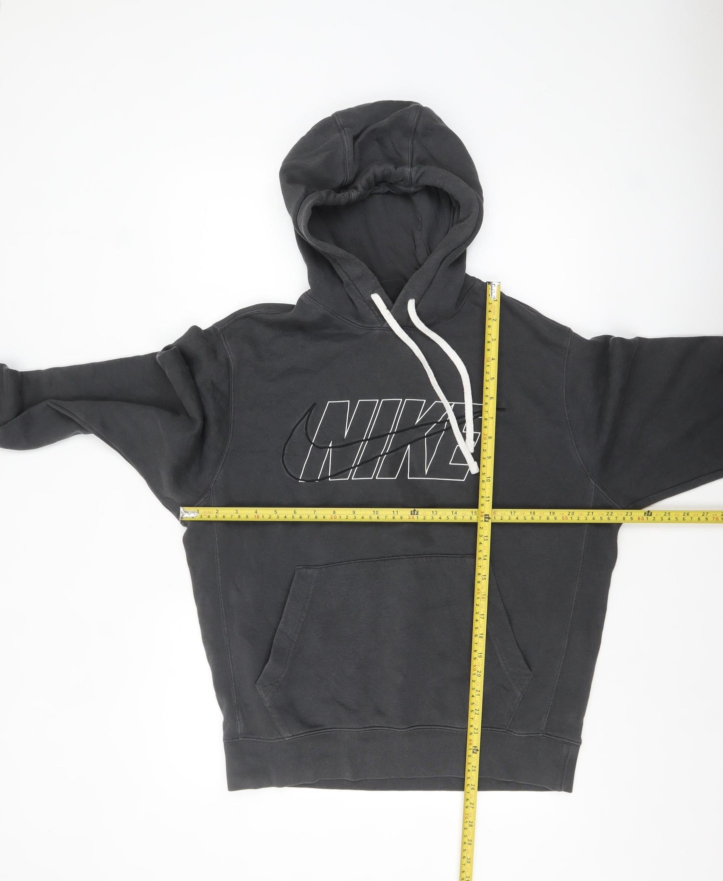 Nike Men's Black Pullover Hoodie M Fleece Logo Sportswear