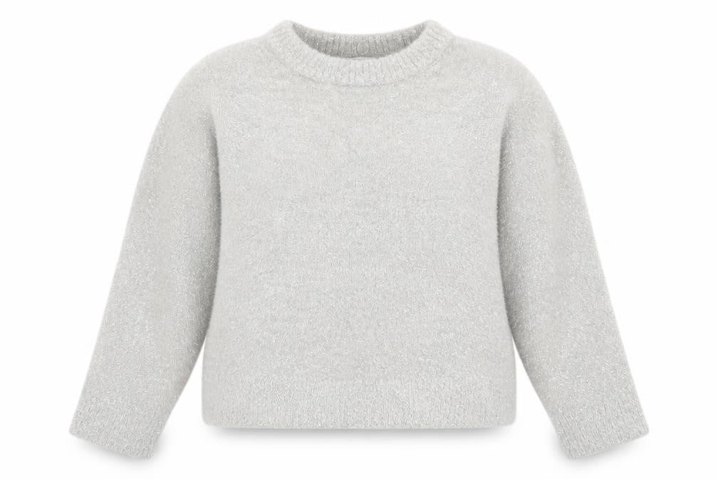 Marks and Spencer Womens Grey Glitter Knit Pullover Jumper M