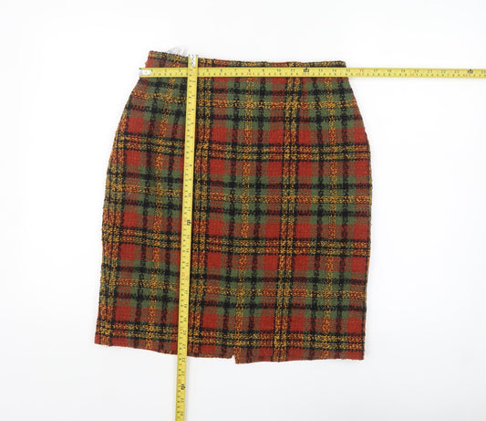 Marks and Spencer Women’s Multicoloured Wool Tweed Pencil Skirt UK 14