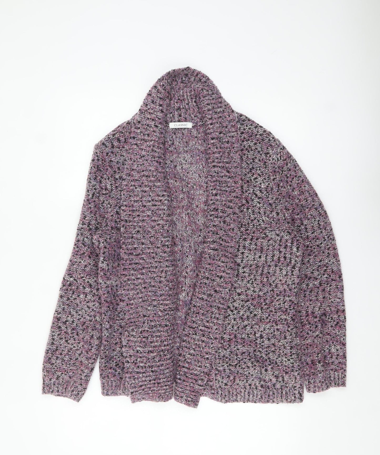 Marks and Spencer Women Lilac Mix Size 16 Open Knit Cardigan