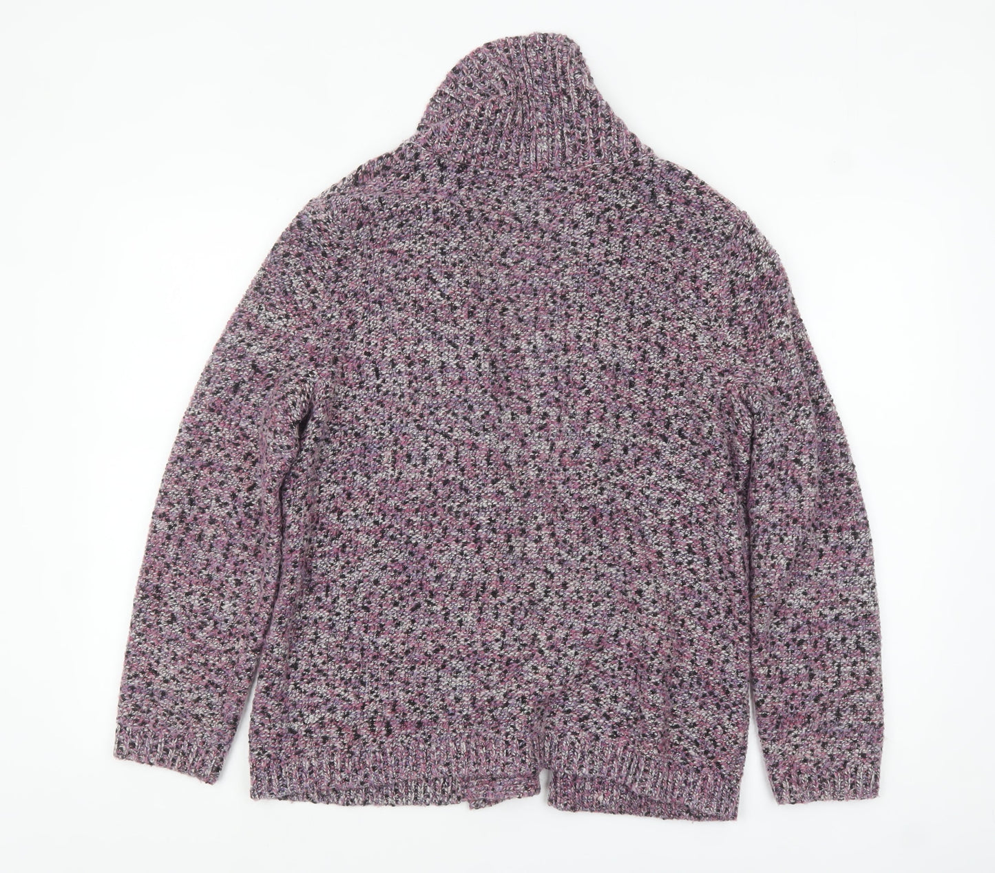 Marks and Spencer Women Lilac Mix Size 16 Open Knit Cardigan