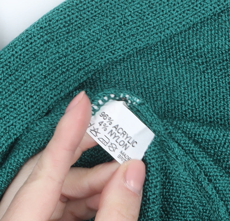 Future Lady Women's Green Sleeveless V-Neck Knit Vest XL