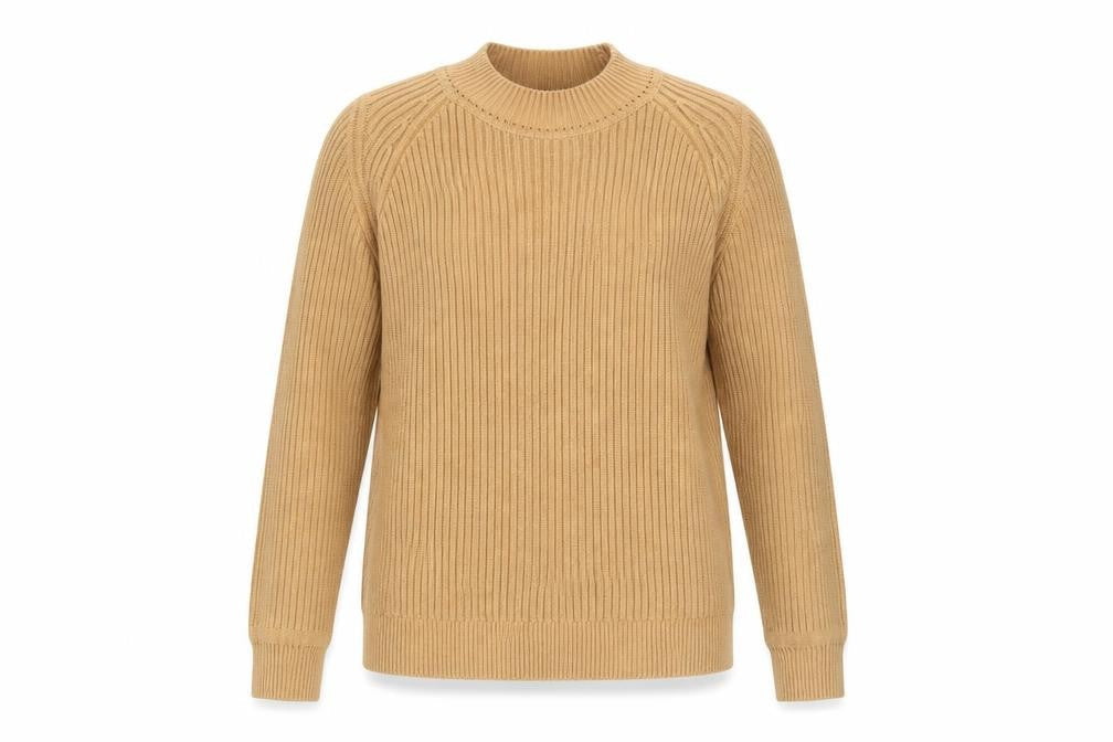H&M Divided Women Beige XS Cold Shoulder Mock Neck Knit Jumper