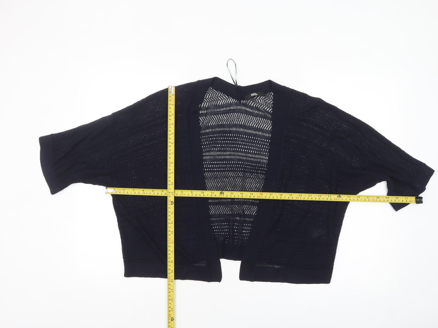 Marks and Spencer Women Blue Size 16 Open Knit Cardigan