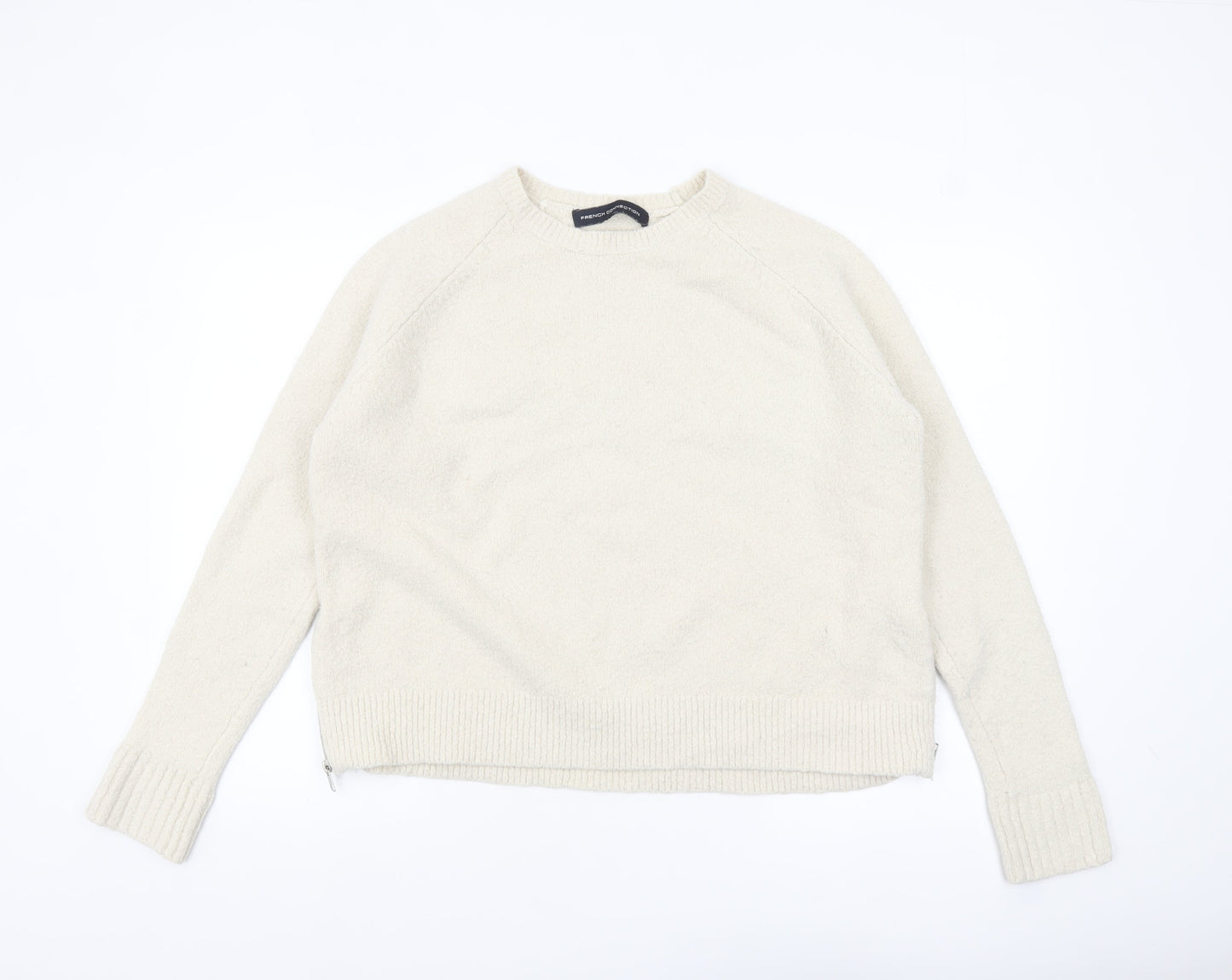 French Connection Womens Ivory Knit Pullover Jumper M