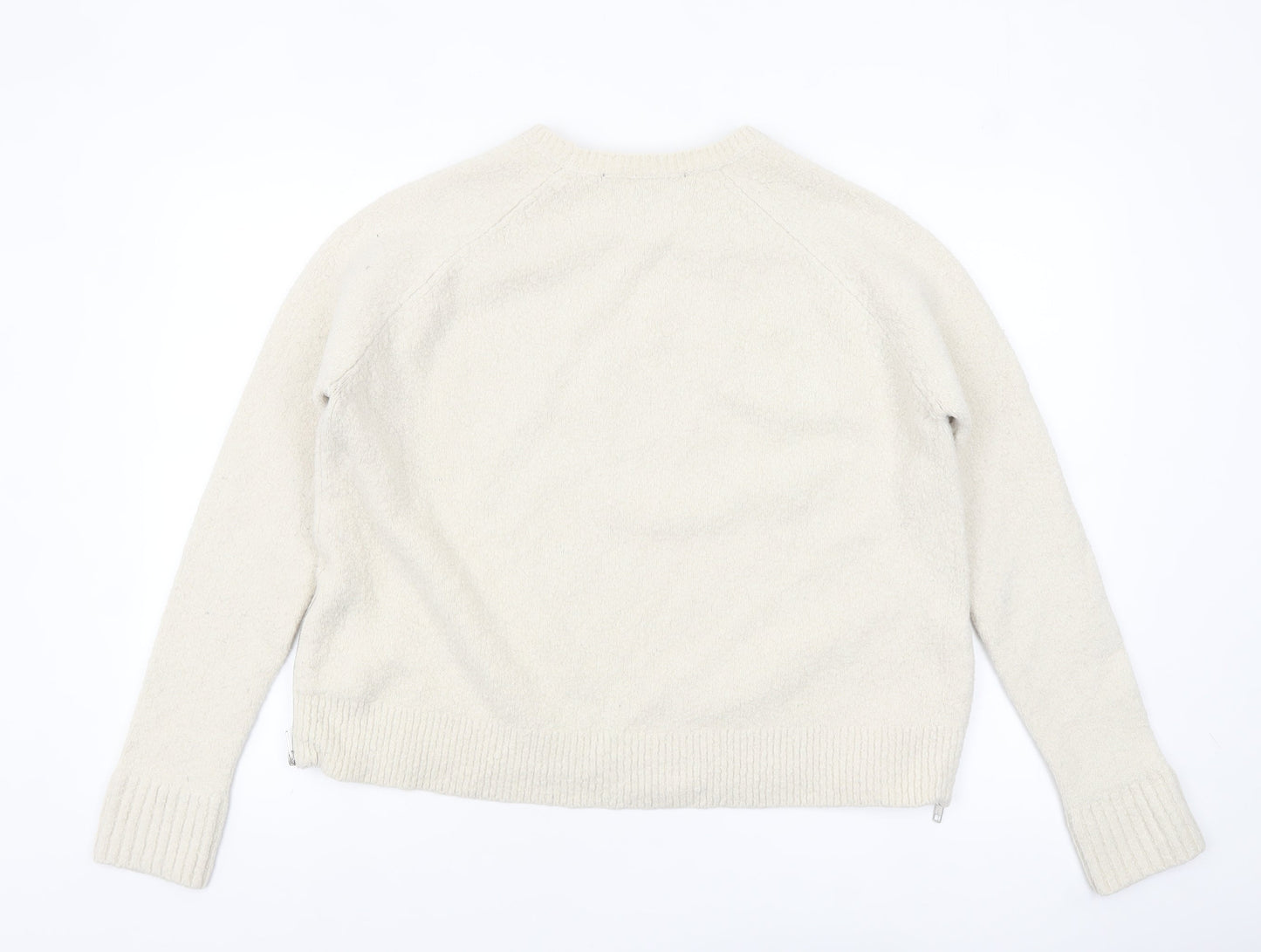 French Connection Womens Ivory Knit Pullover Jumper M