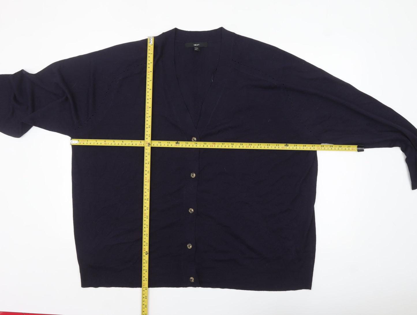 NEXT Women's Navy Blue Cardigan XXL V-Neck Button Knit