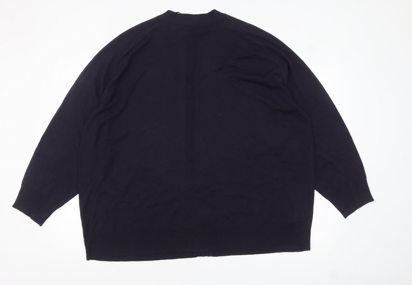 NEXT Women's Navy Blue Cardigan XXL V-Neck Button Knit