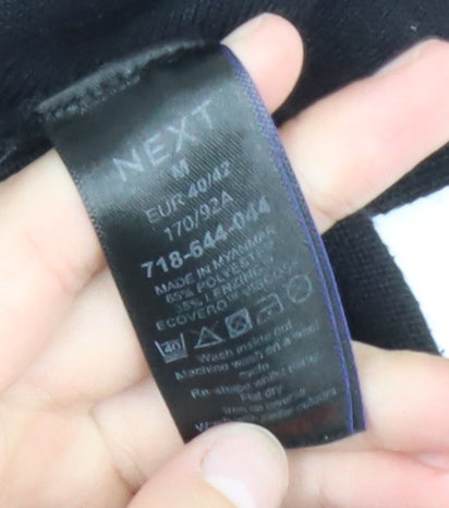 Next Women's Black Longline Open Front Knit Cardigan Size 12