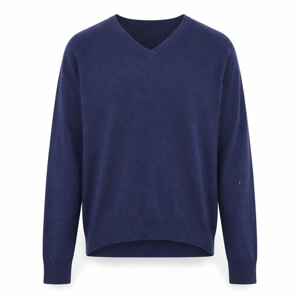 Gap Men's Blue V-Neck Pullover Jumper XS Wool Blend