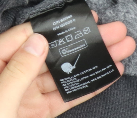 Monki Men's Black XL Basic Activewear Jacket Cotton Blend