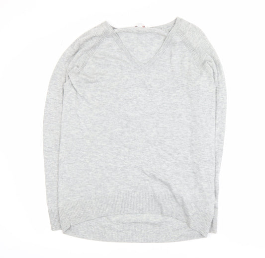 Gap Women’s Grey V-Neck Merino Wool Blend Jumper XS