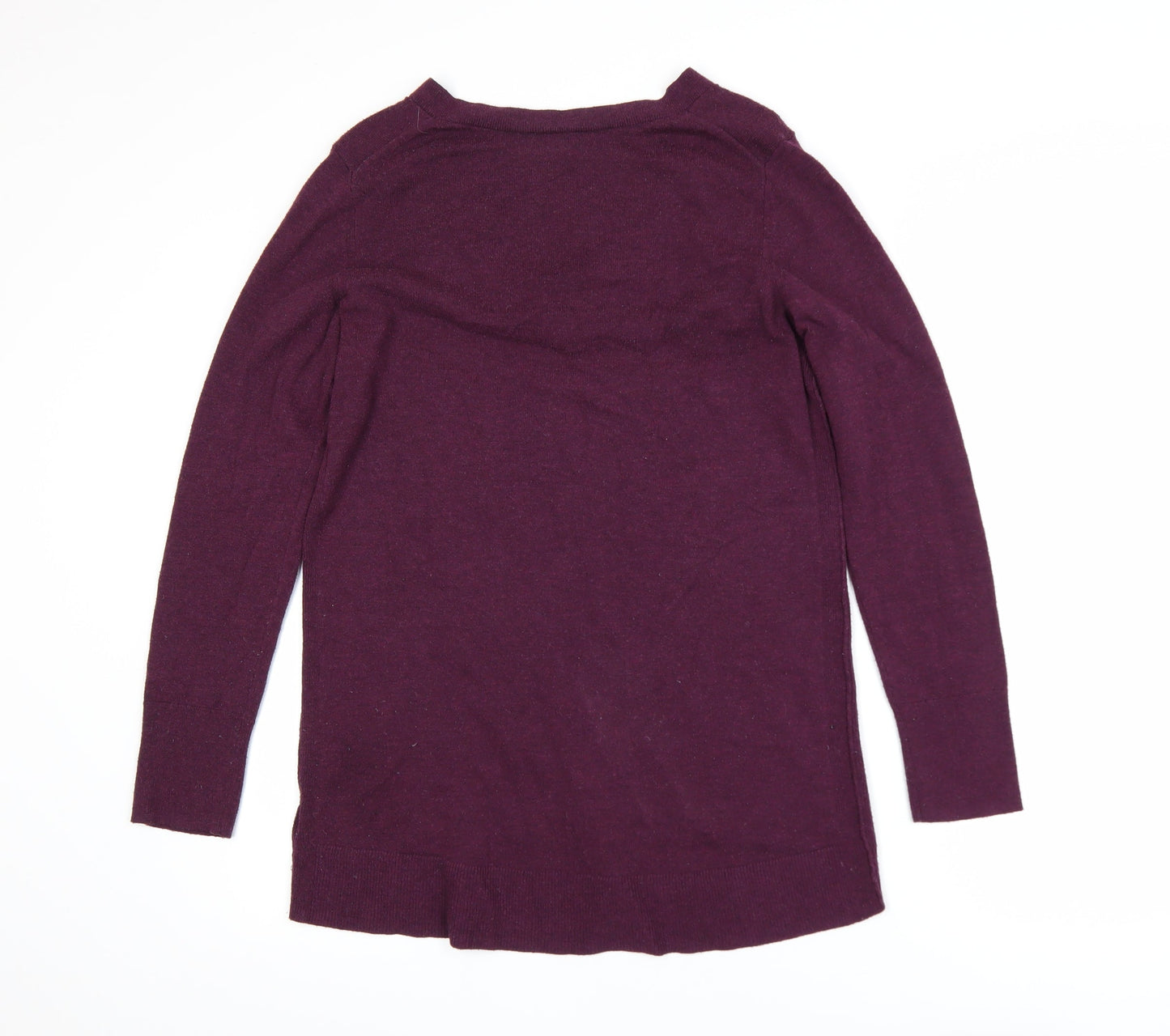 GAP Maternity Plum V-Neck Long Sleeve Wool Blend Jumper Size M