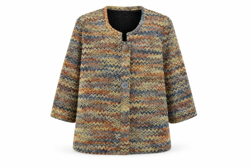 Marks & Spencer Per Una Multicoloured Tweed Patterned Jacket XL