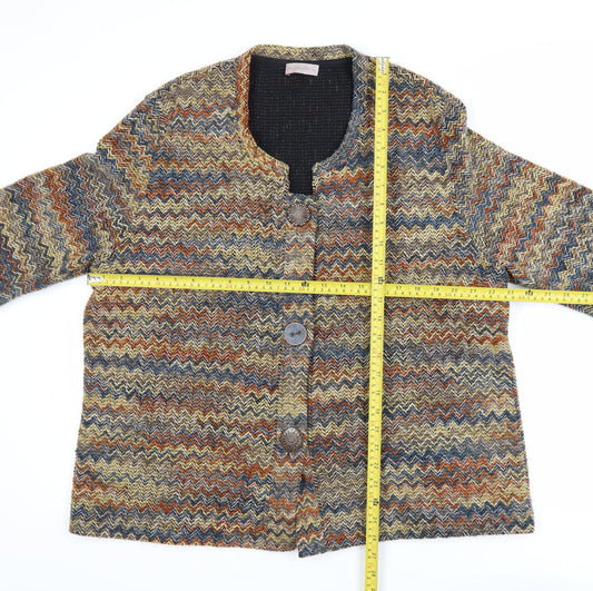 Marks and Spencer Per Una Multicoloured Tweed Patterned Jacket XL