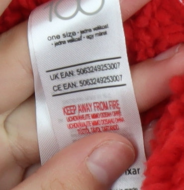 Disney Women’s Red Hooded Fleece Robe One Size Mickey & Friends Winter Nightwear