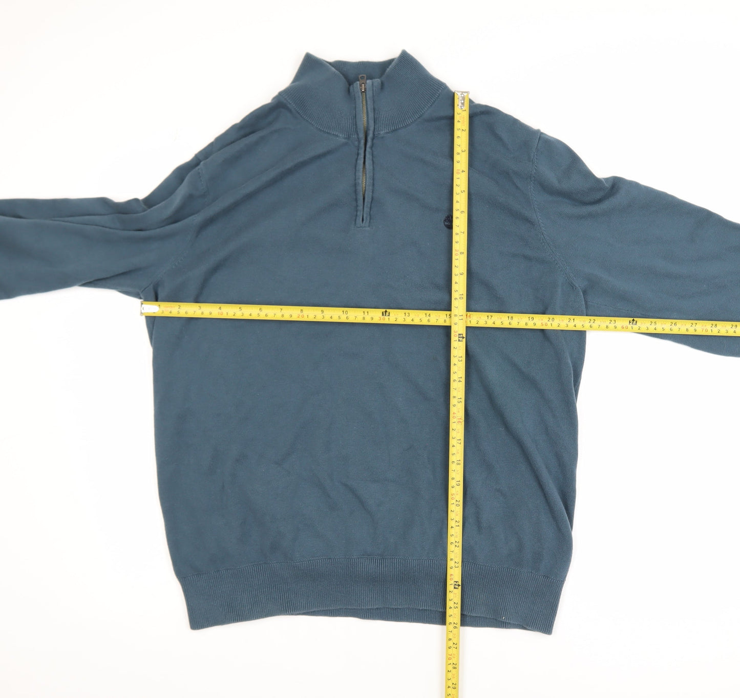 Timberland Men's Blue XL 1/2 Zip Cotton Sweatshirt