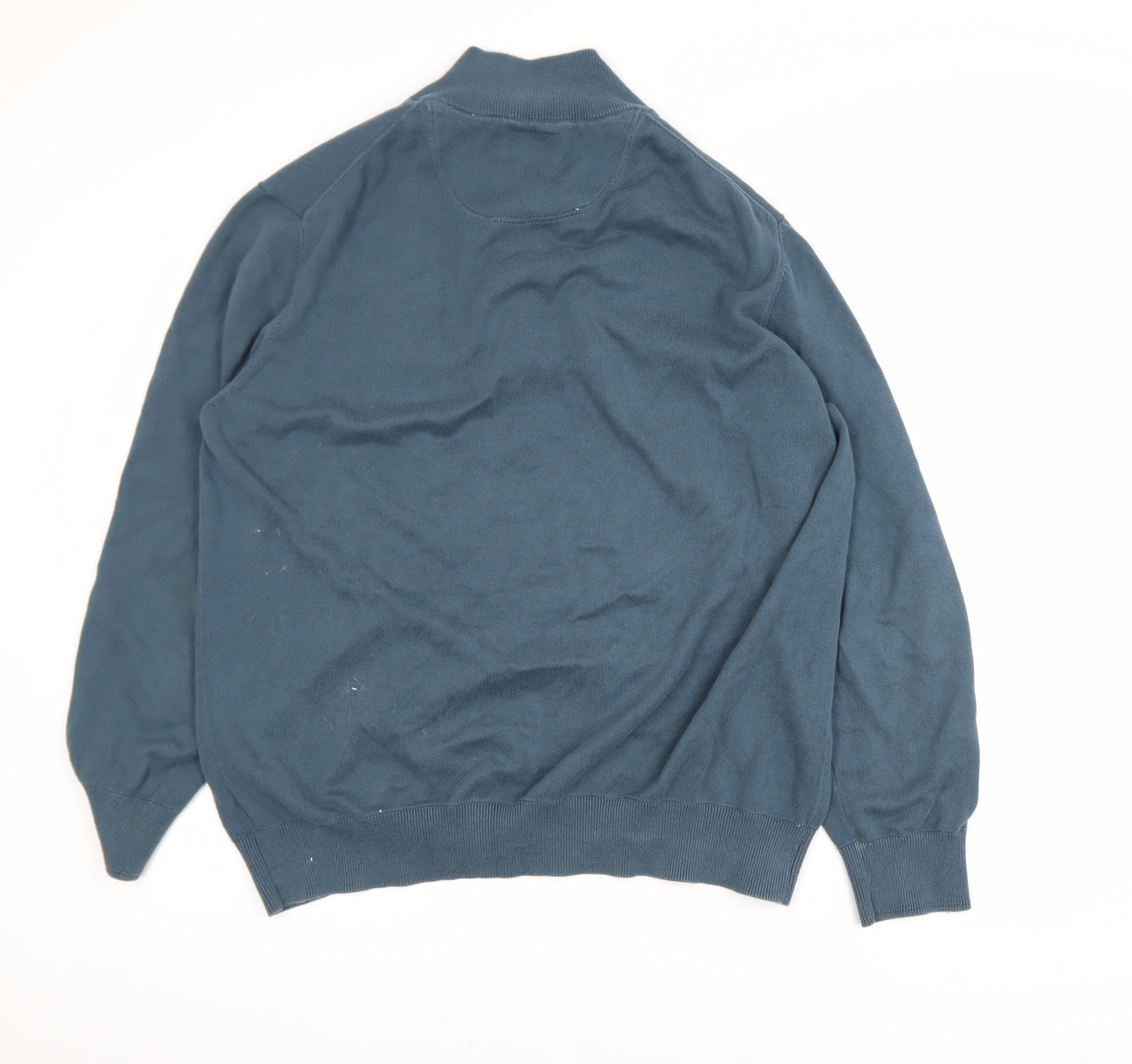 Timberland Men's Blue XL 1/2 Zip Cotton Sweatshirt