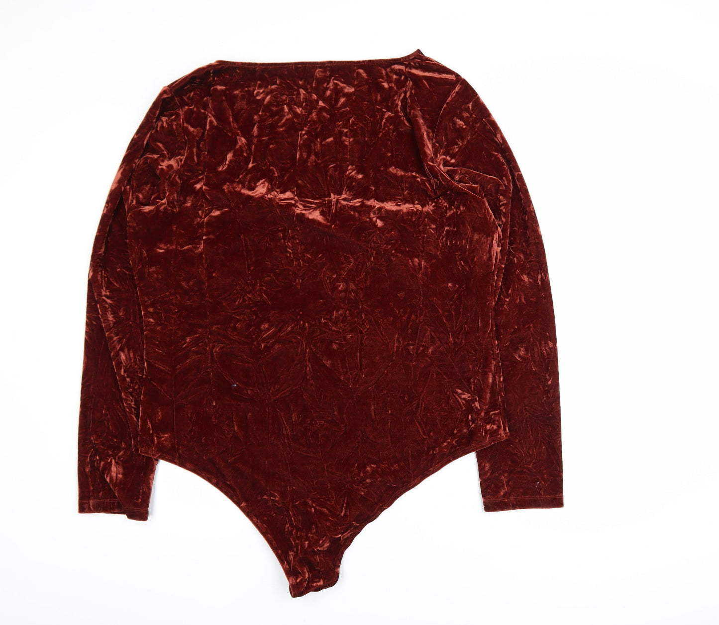 Little Lies Women’s Brown Velvet Long Sleeve Bodysuit Size 22