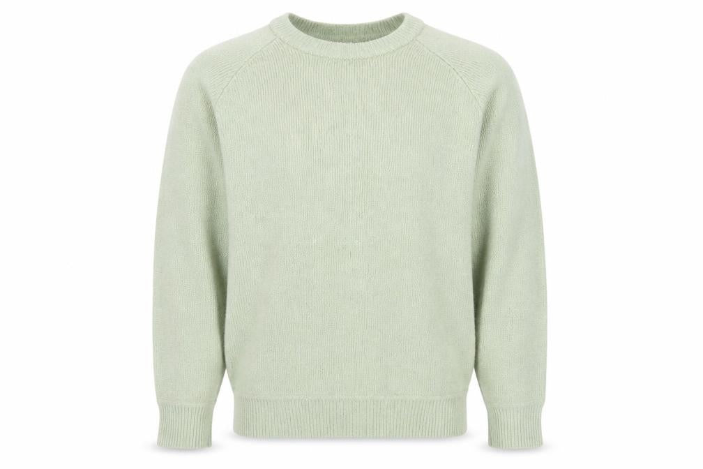 Kin by John Lewis Men's Green Cotton Wool Crew Neck Jumper Size S
