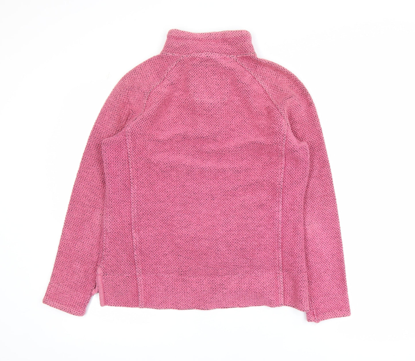 Weird Fish Womens Pink 1/4 Zip Knit Jacket Size 8 Outdoor Casual