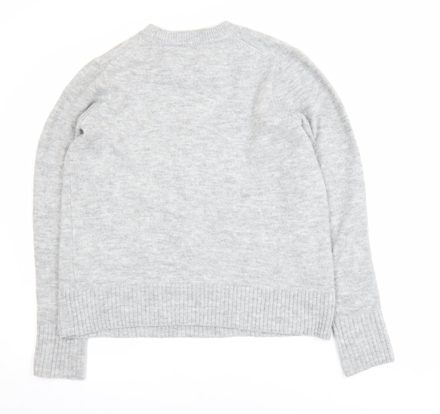 Warehouse Women’s Grey Crew Neck Long Sleeve Knit Jumper Size 14