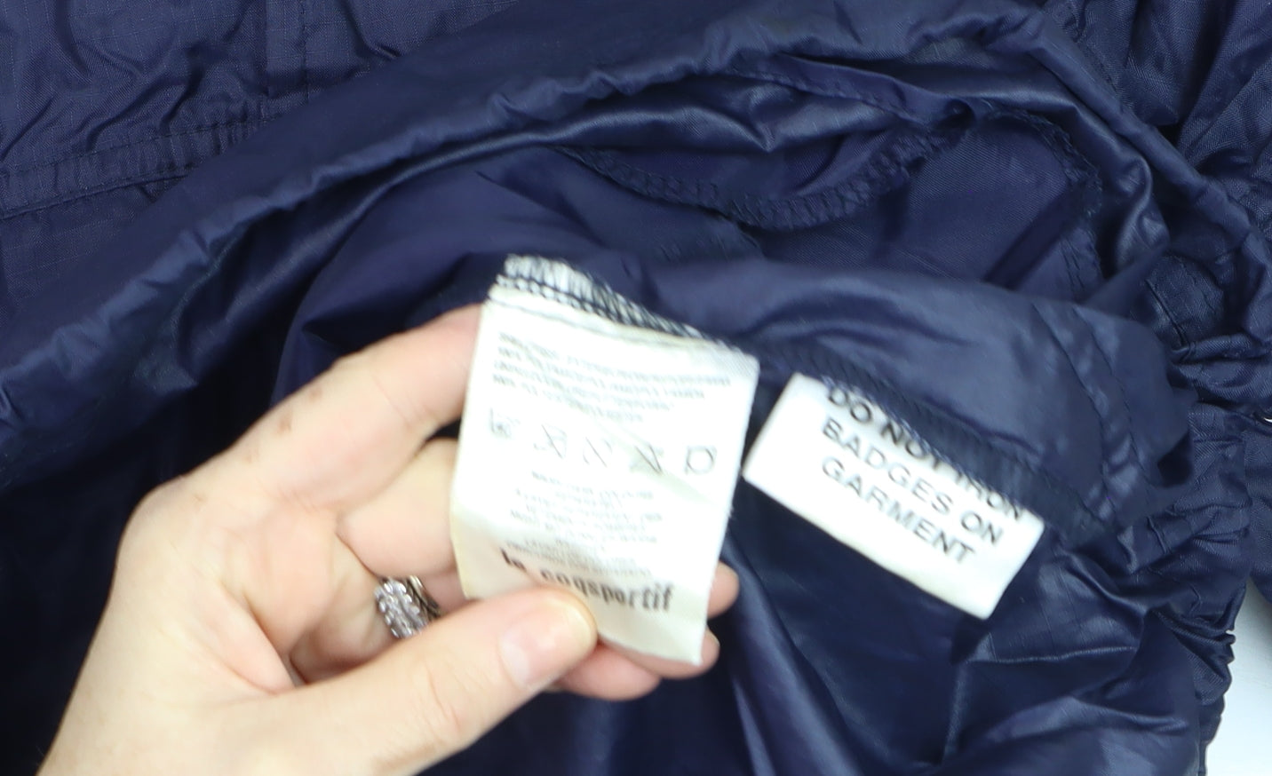 Le Coq Sportif Men's Blue Windbreaker Jacket Size M Regular Fit
