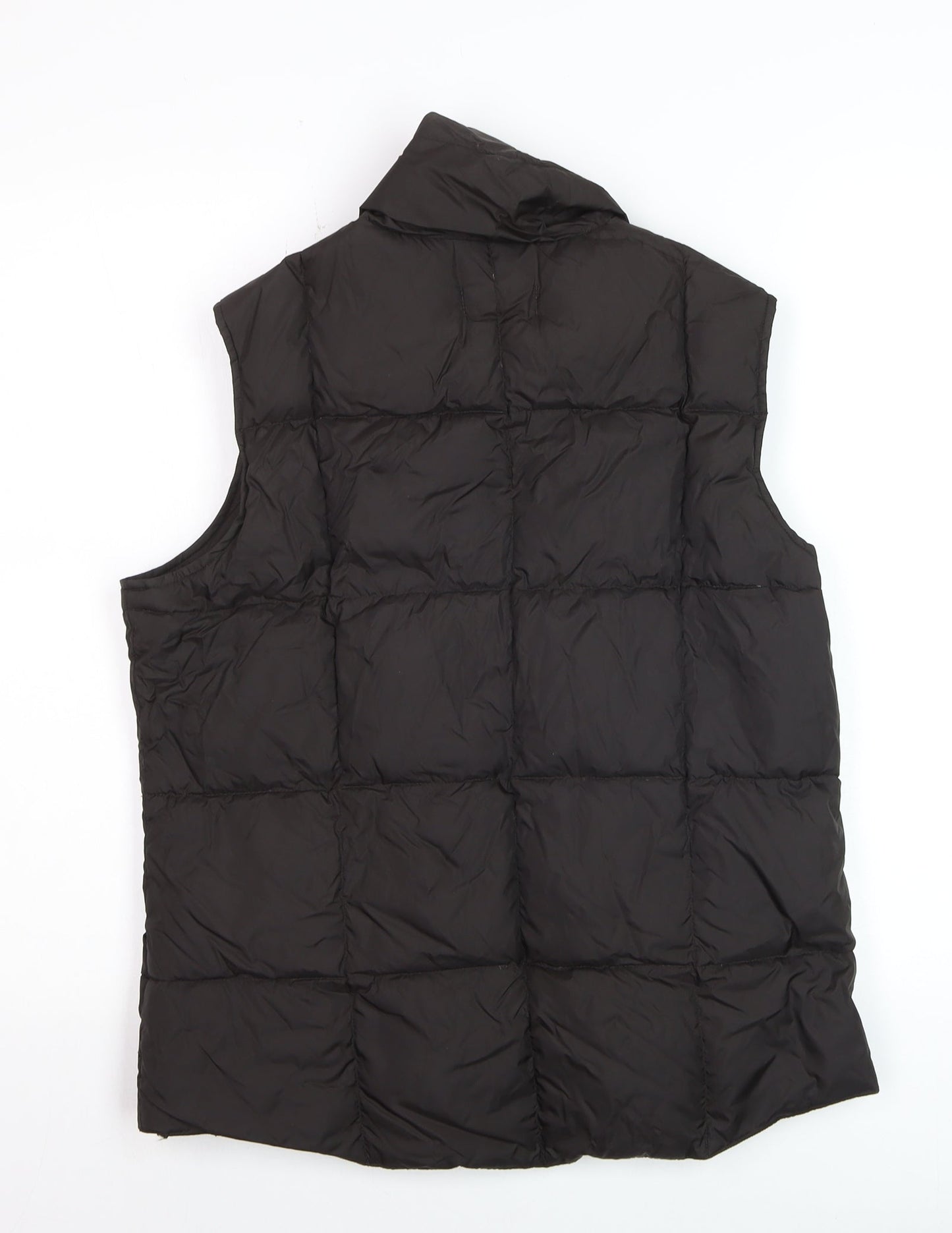Lands' End Women's Black Puffer Down Waistcoat Gilet Size S 8