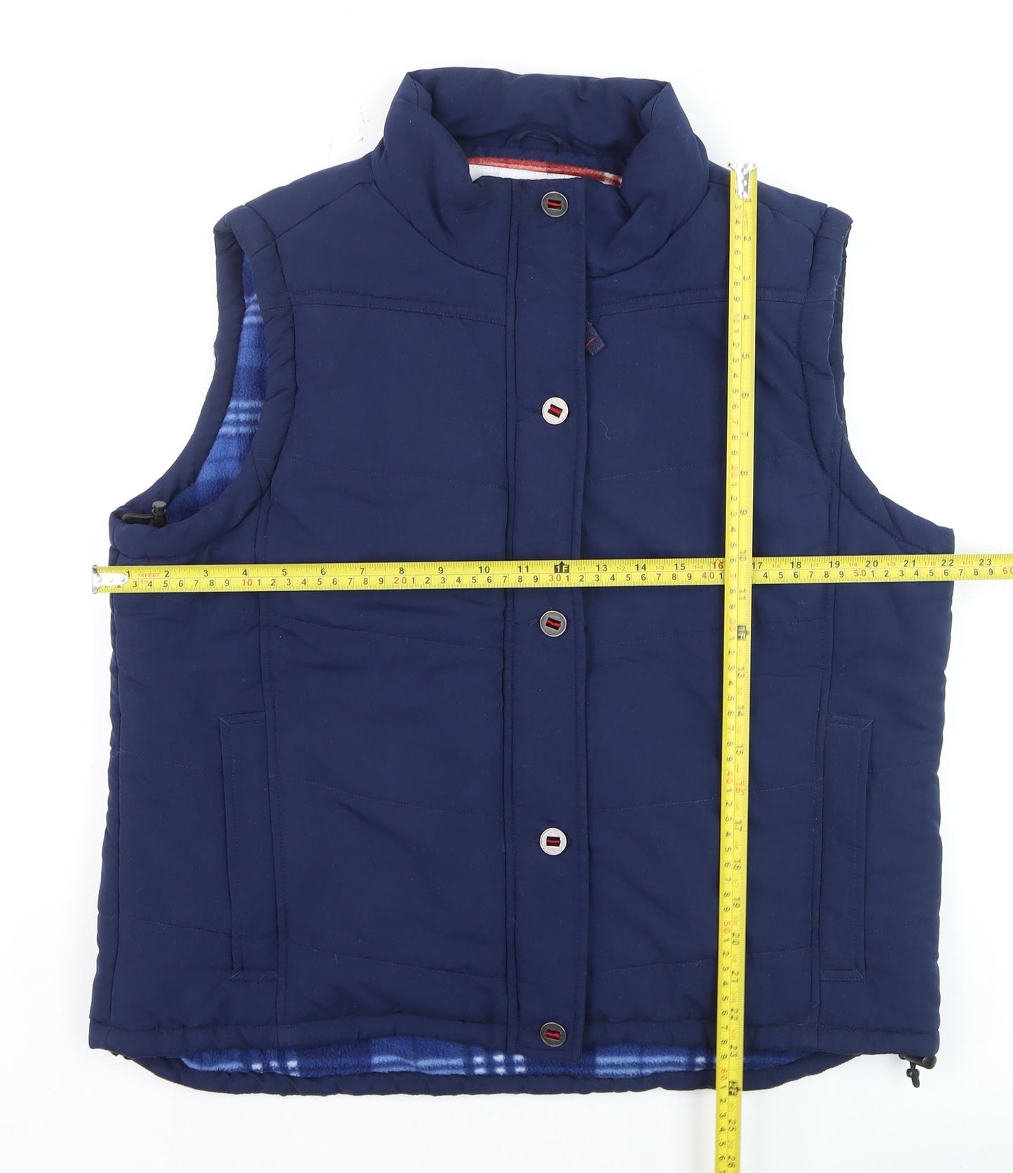 Dock of the Bay Men's Navy Blue Polyester Padded Waistcoat Size L