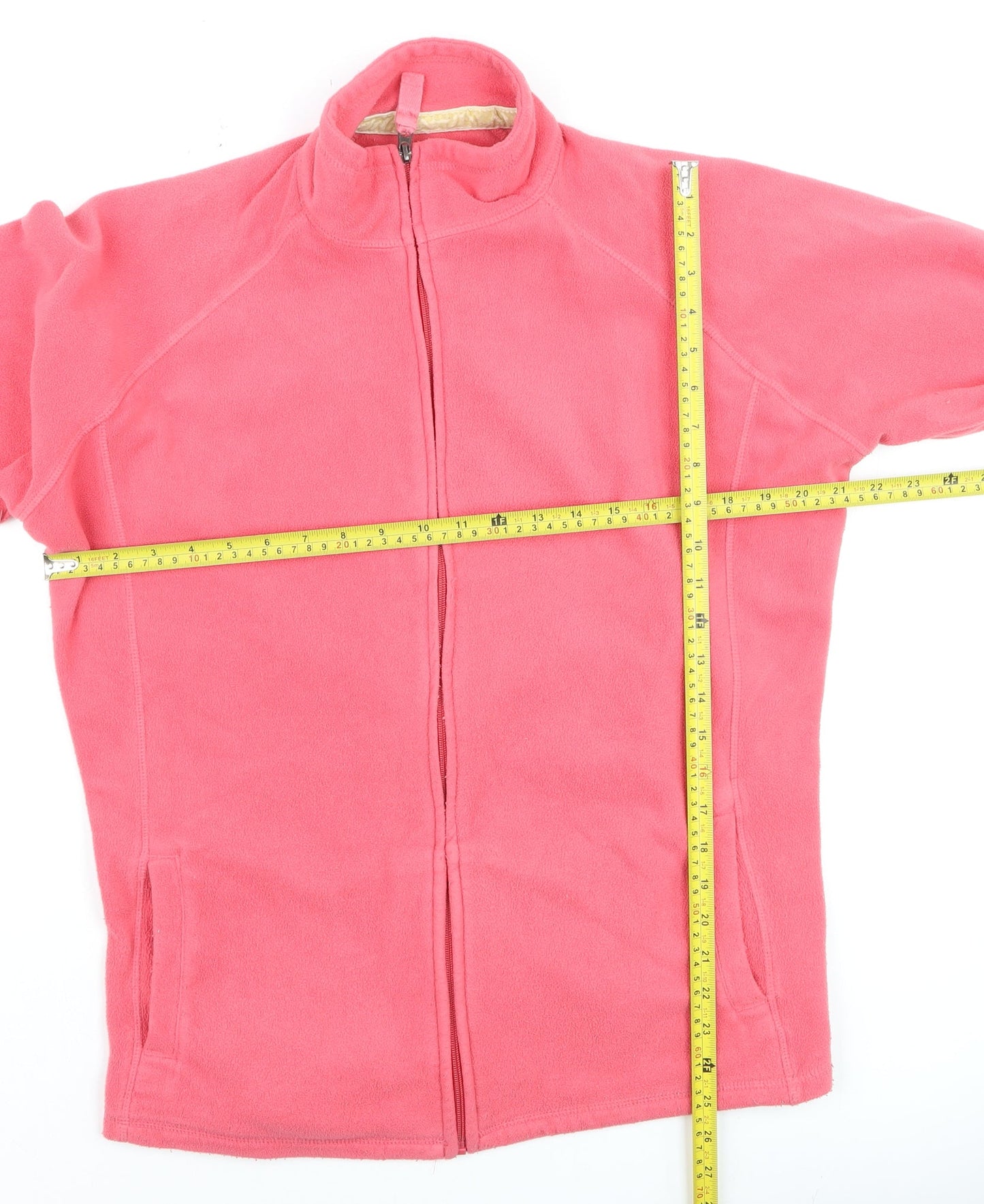 Country Rose Womens Pink Fleece Full Zip Jacket XL Walking Outdoor