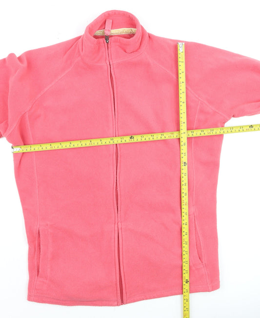 Country Rose Womens Pink Fleece Full Zip Jacket XL Walking Outdoor