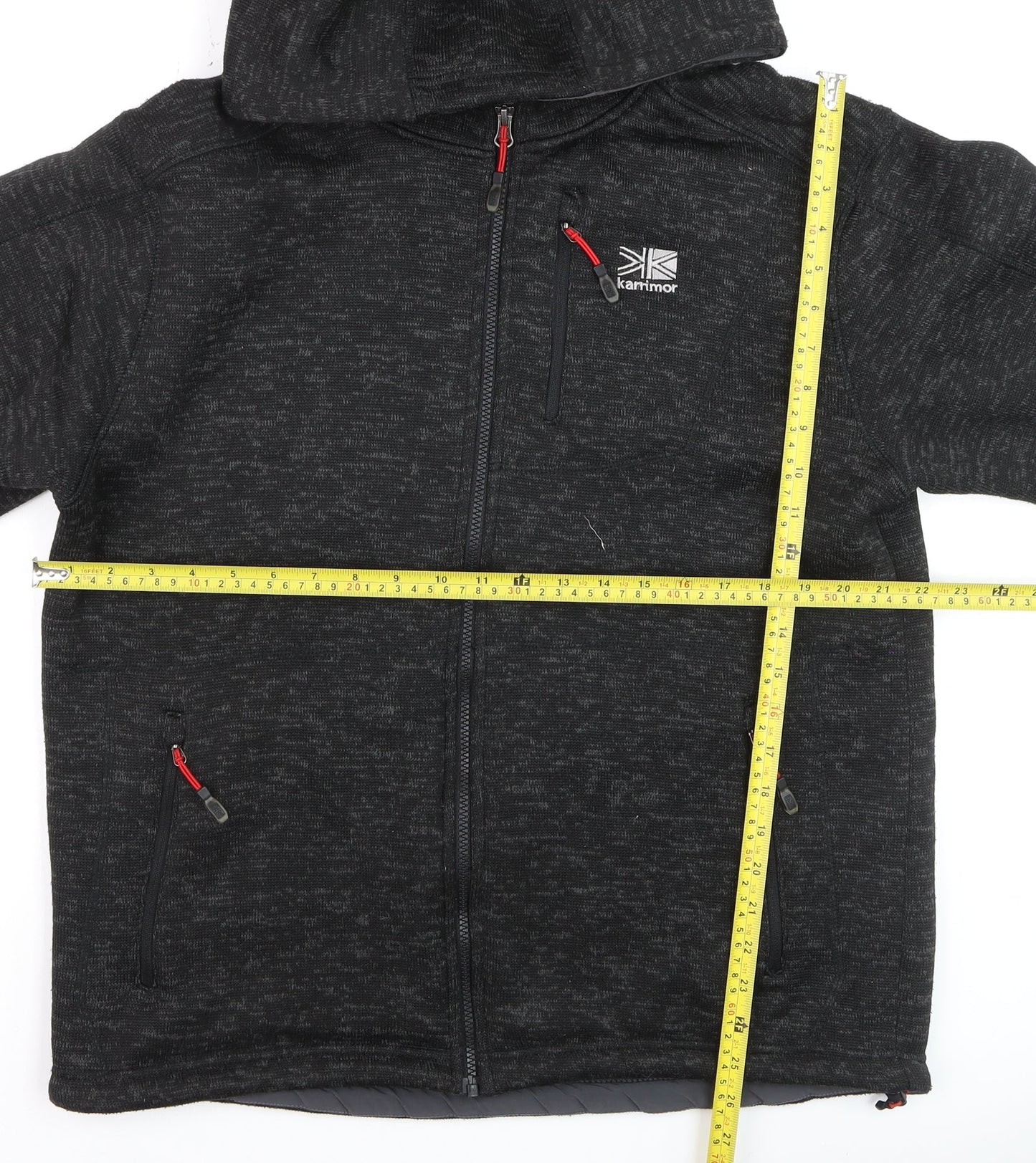 Karrimor Men's Black L Fleece Hooded Full Zip Activewear Jacket
