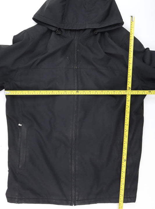Weatherproof Men’s Black XL Waterproof Hooded Rain Jacket