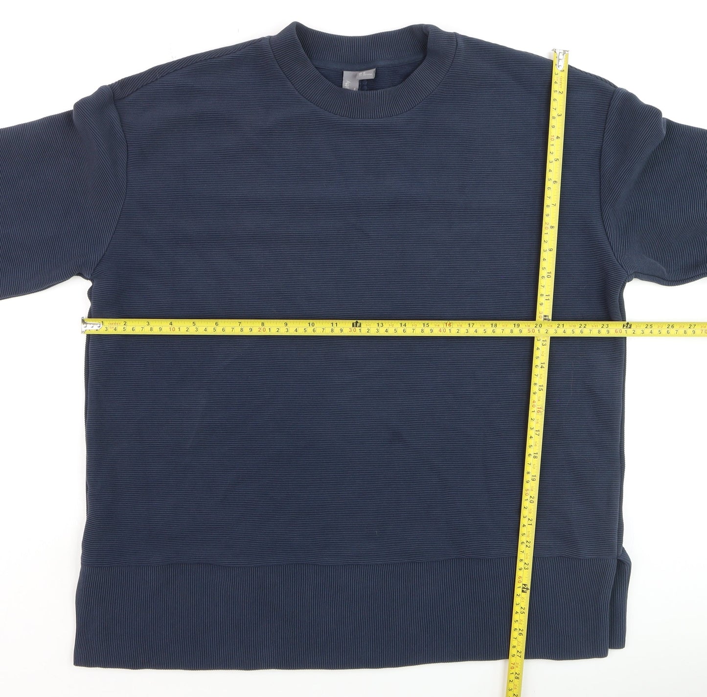 Sweaty Betty Unisex Blue Cotton Pullover Jumper L Regular Fit