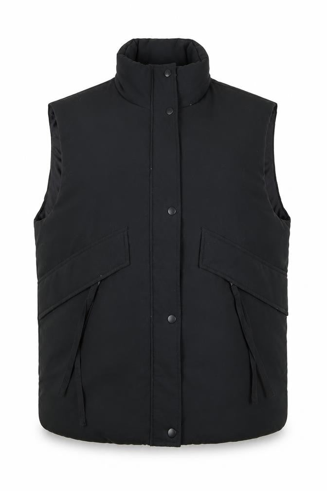 MISSPAP Unisex Black Padded Puffer Waistcoat Size S