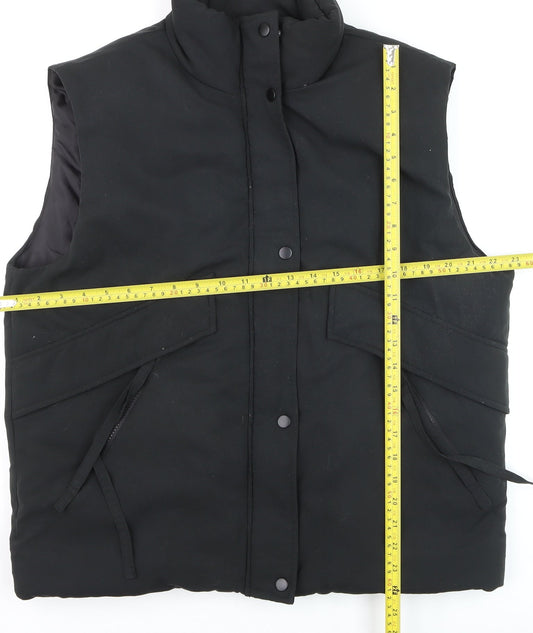 MISSPAP Unisex Black Padded Puffer Waistcoat Size S